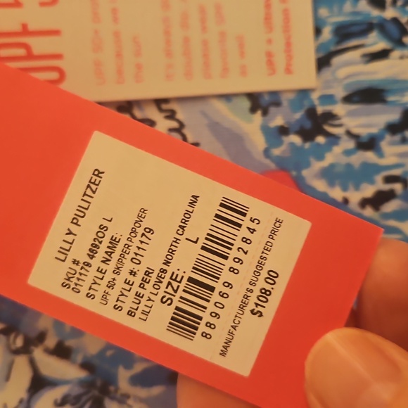 NWT Lilly Pulitzer Sz L Skipper Pullover " Lilly Loves North Carolina. - Picture 10 of 12